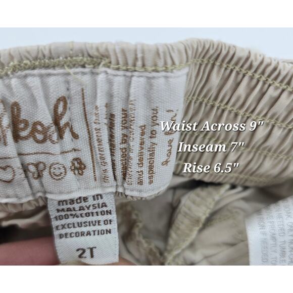 Vintage OshKosh B’gosh Y2K Fairycore/Cotragecore Cargo Capris 2T  Embroidered - Picture 5 of 6